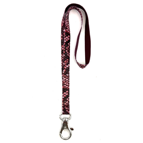 LLAVERO L SERPIENTE GRANATE