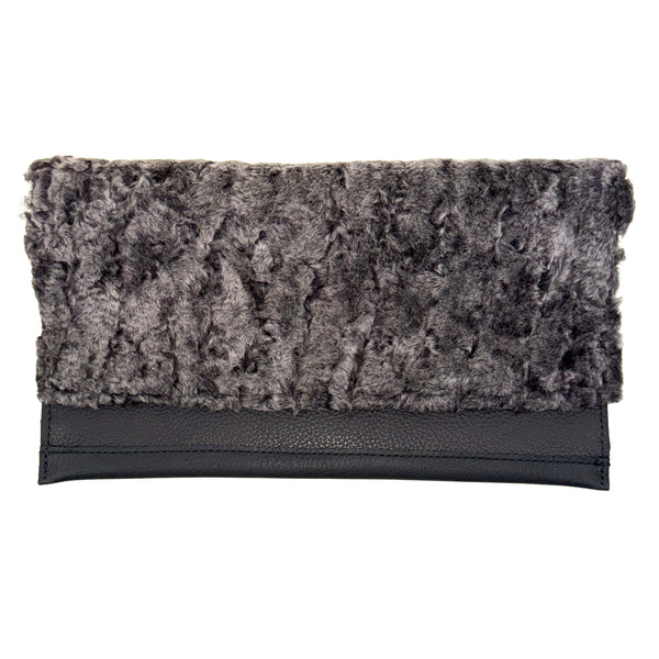 CARTERA DE MANO PELO GRIS