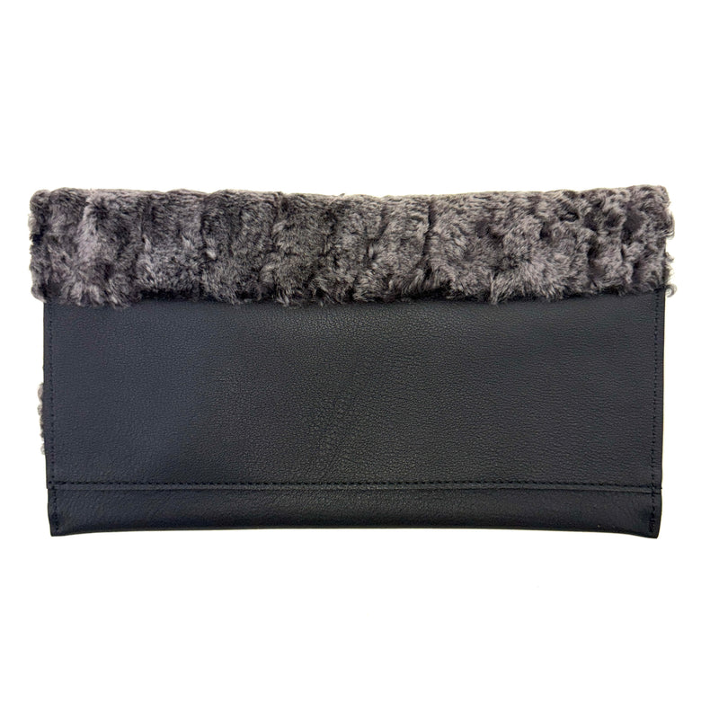 CARTERA DE MANO PELO GRIS