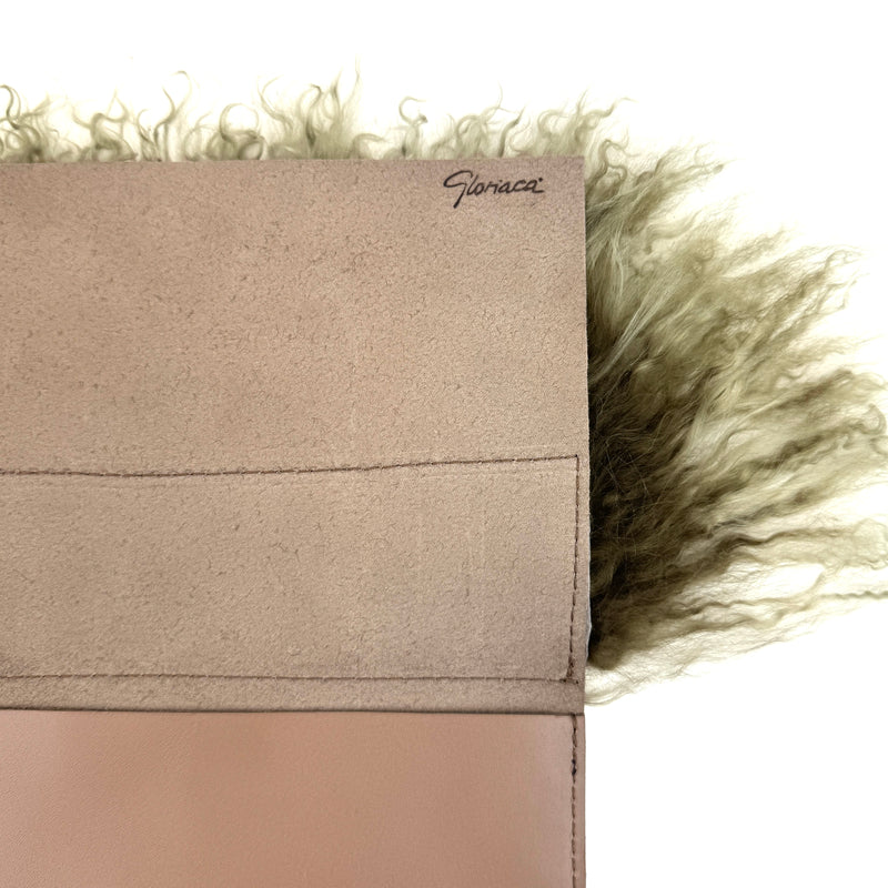 CARTERA DE MANO TIBET-LAMB VERDE