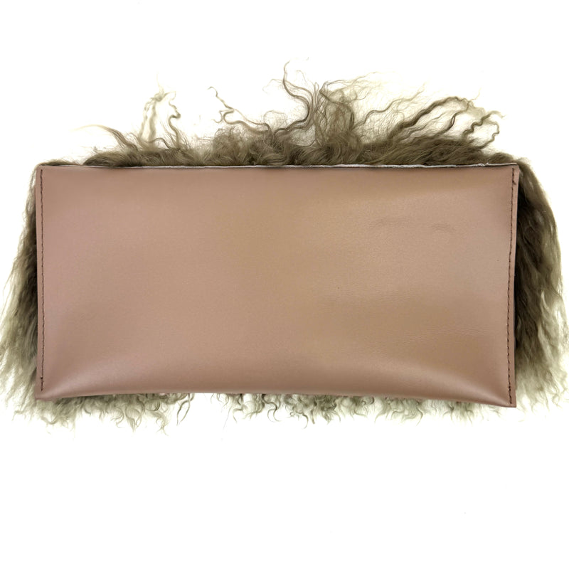 CARTERA DE MANO TIBET-LAMB VERDE
