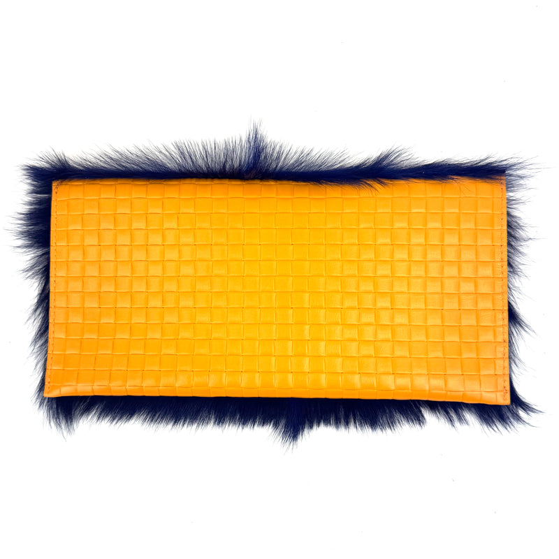 CARTERA DE MANO PELO AZUL