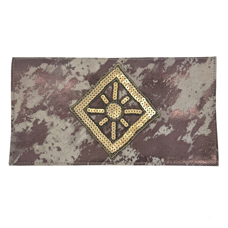 CARTERA DE MANO LENTEJUELAS ORO VIEJO