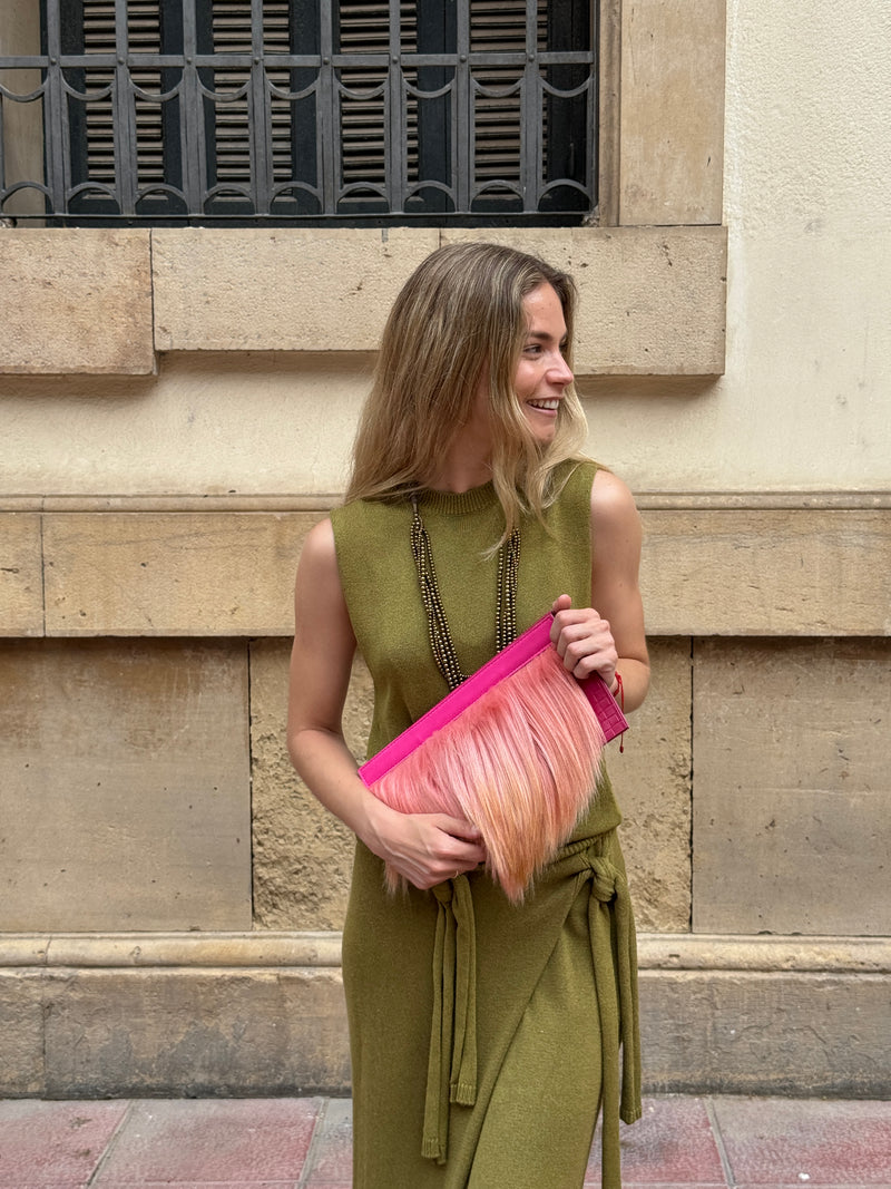 CARTERA DE MANO YAK FUCSIA