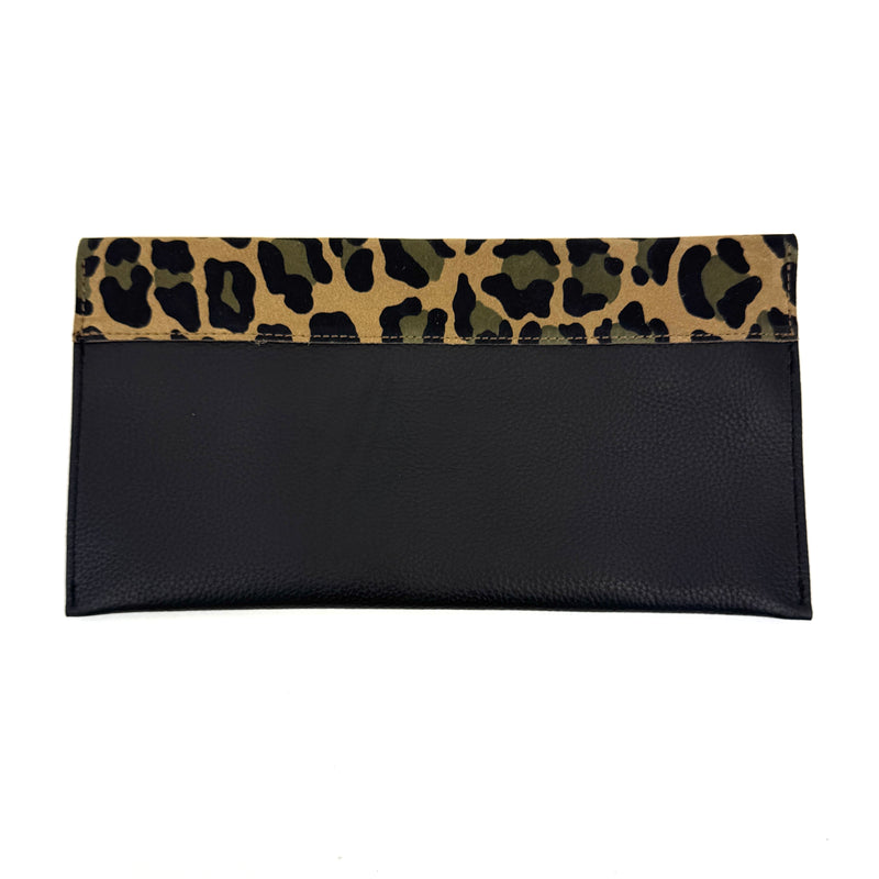 CARTERA DE MANO ANIMAL PRINT VERDE