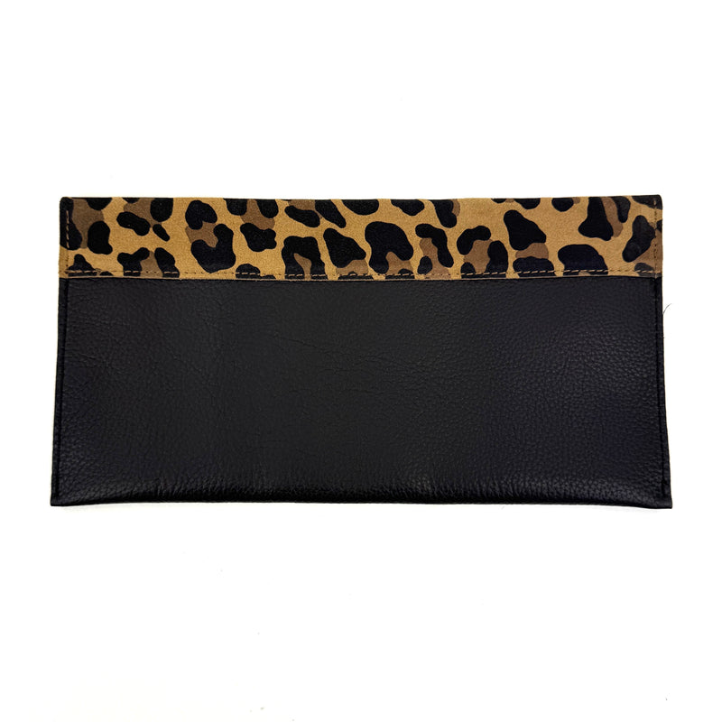 CARTERA DE MANO ANIMAL PRINT MARRÓN