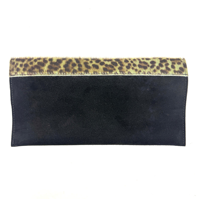 CARTERA DE MANO PELO ANIMAL PRINT VERDE
